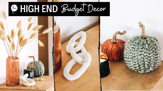 4 DIYS! Dollar Tree + CHEAP AND EASY Fall DECOR -- HOW TO GET A HIGH END LOOK ON A TIGHT BUDGET!