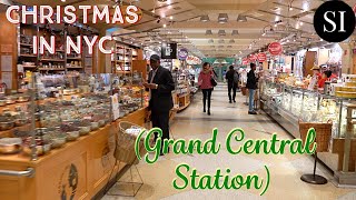 🎄Walking around NYC 🎅| Inside Grand Central Station | Christmas/Holiday Season | 4K