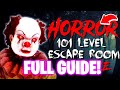 How To Complete 101 level Escape Room Horror Fortnite - All 101 levels horror Map Guide