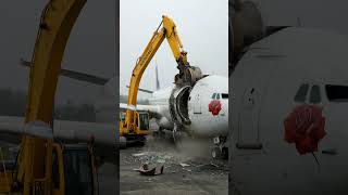 Plane recycle process #recycling #plane #planerecycle #video #aircarft #viralvideo