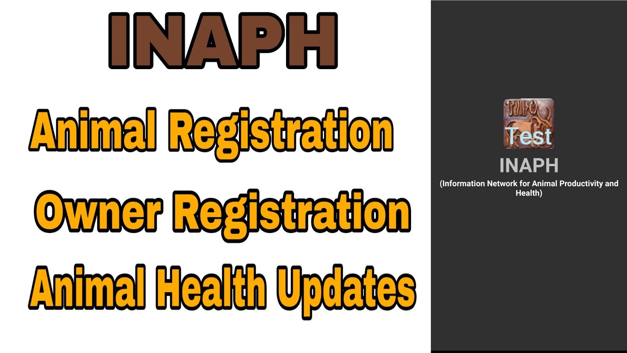 INAPH Tagging || INAPH Registration || INAPH Animal Registration - YouTube