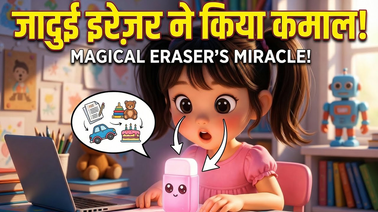 जादुई इरेज़र का चमत्कार || MAGICAL ERASER'S MIRACLE ll HINDI STORY || hindi kahani ll 