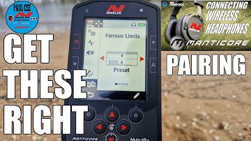 Minelab Manticore. Ferro-limieten en koptelefoonproblemen uitgelegd.