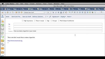 1 minute learner - insert HyperlInks in Lotus Notes