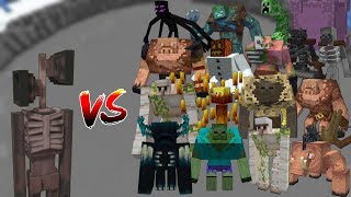 Siren Head vs ALL Mutant Creatures Battle in Minecraft (Bedrock Edition Minecraft 1.20)