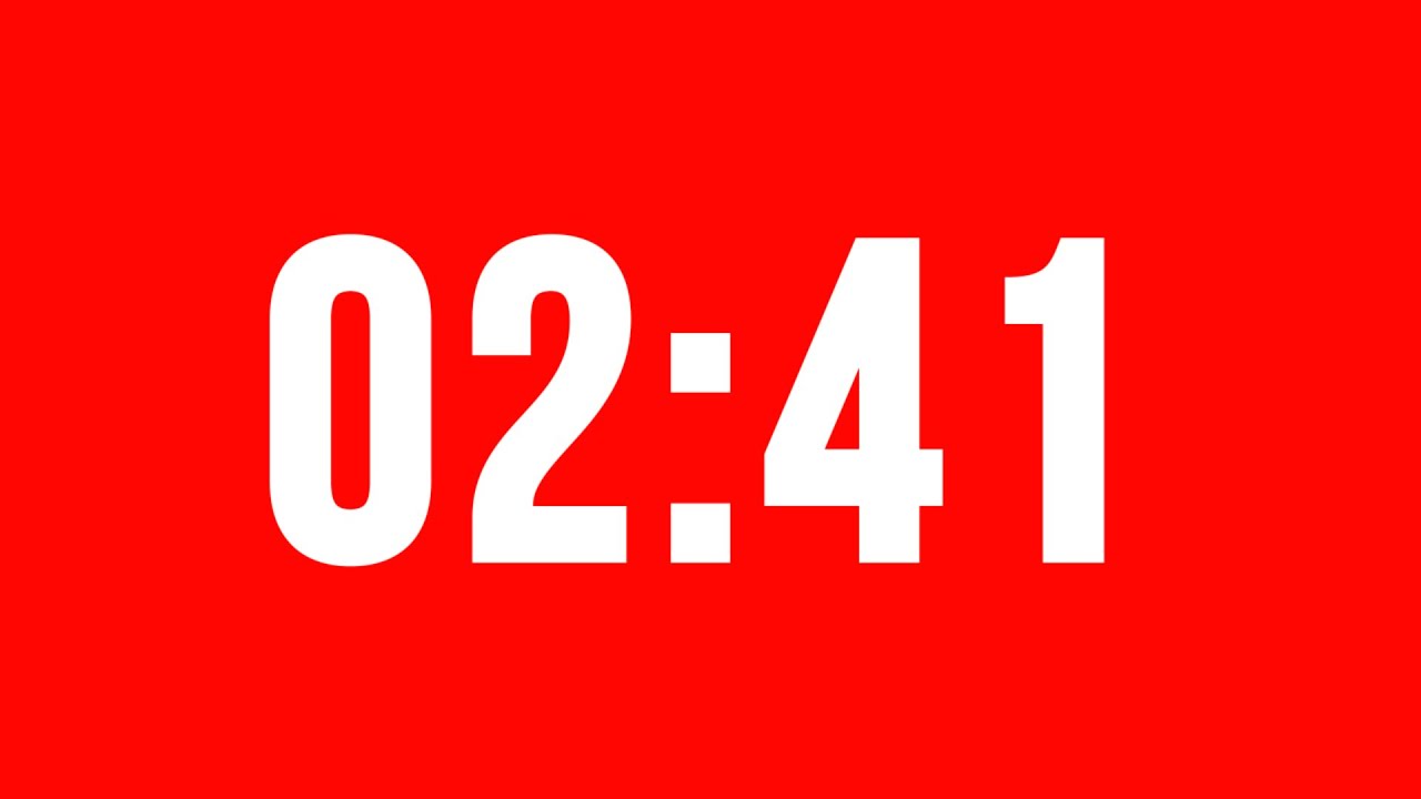2 Minute 41 Second Timer With Alarm Without Music