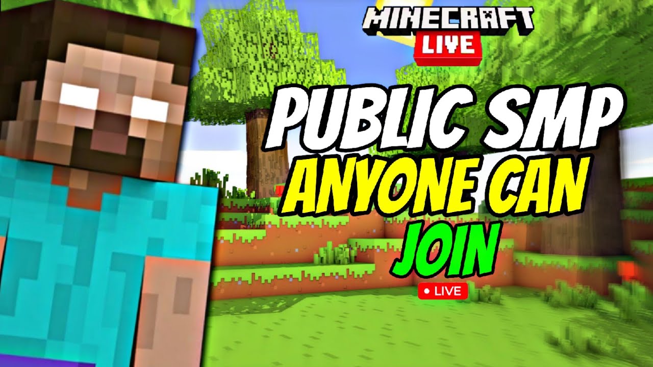 Minecraft public smp live anyone can join java +pe #minecraft # ...