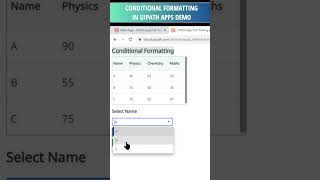 UiPath Apps Demo | Conditional Formatting #shorts screenshot 5