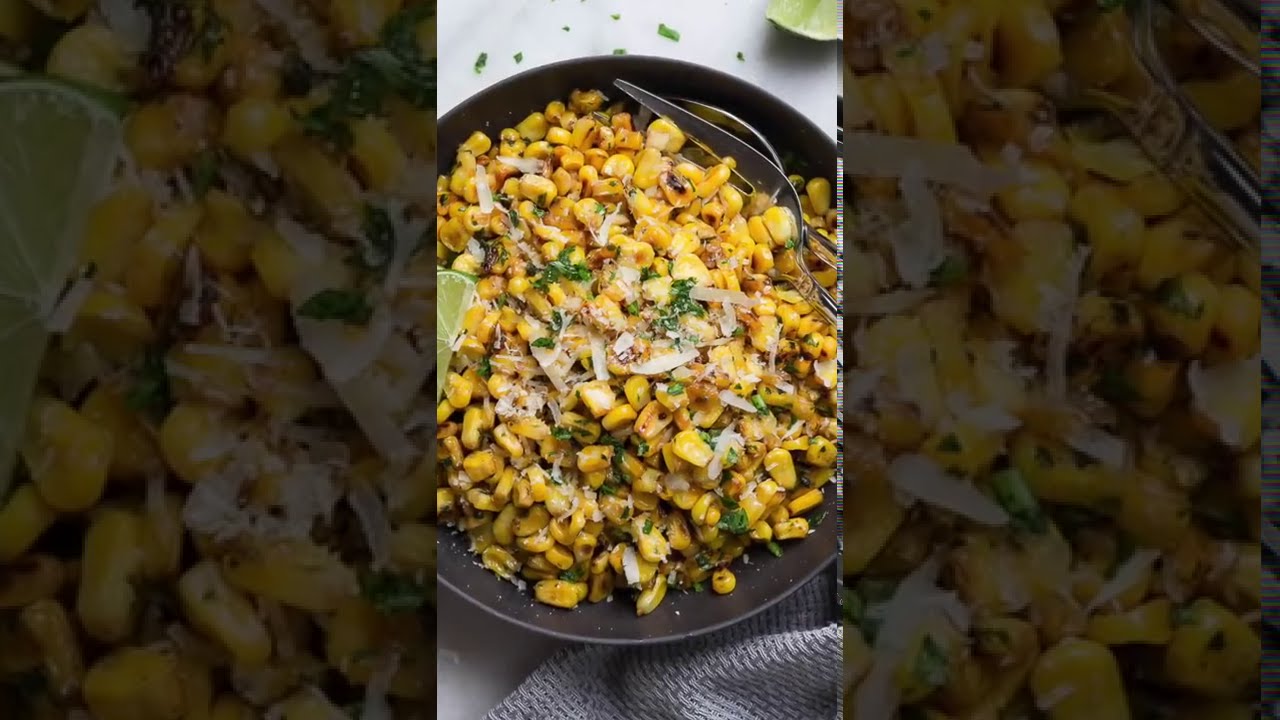How to Pan Roast Chili Lime Corn Topped with Cheese Video Recipe | Bhavna