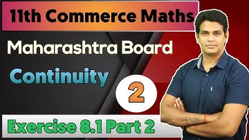 Continuity Exercise 8.1 Part 2 | class 11 commerce Maths | @VSM Academy {MV Sir}  Mithilesh Sir