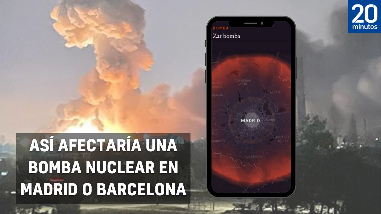 Así afectaría una #BOMBA NUCLEAR si cayese en #MADRID o #BARCELONA