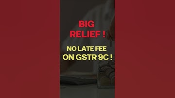 GSTR-9C Late Fee Clarification | Amnesty Scheme | Save Money | GST Updates | #finance
