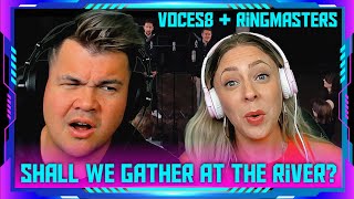 Americans Reaction to VOCES8 - Shall We Gather at the River? | THE WOLF HUNTERZ Jon and Dolly