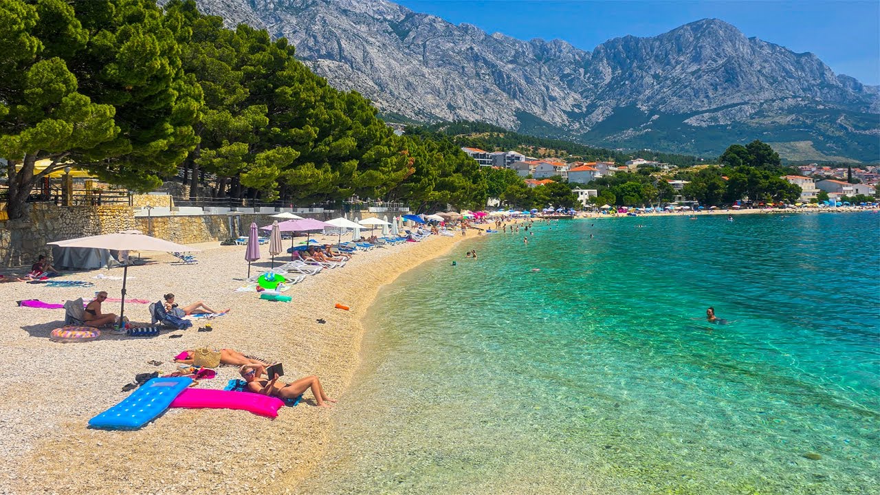 Baška Voda Croatia 4K Makarska Riviera Walking Tour 2025
