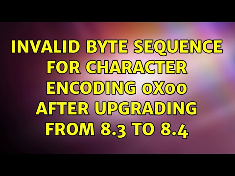 Invalid byte sequence