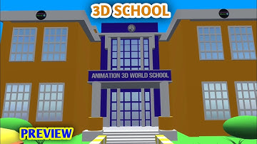 3D School Model Preview | @animation3Dworld | Prisma3D Tutorial