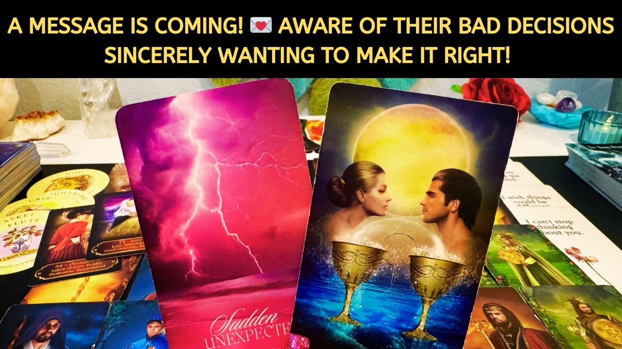 Скоро придёт сообщение! 💌 Они осознают свои ошибки и искренне хотят всё исправить! Любовное Таро