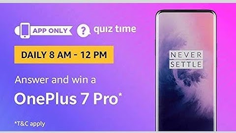 #348 Amazon Quiz Answers Today | OnePlus 7 Pro | 02 June 2019 | AV EduTech