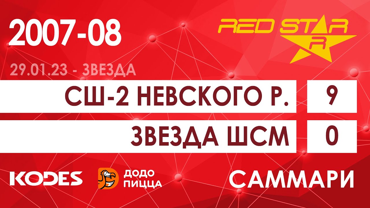 29.01.23 2007-08 СШ-2 Невского р. - Звезда ШСМ 9-0 САММАРИ - YouTube