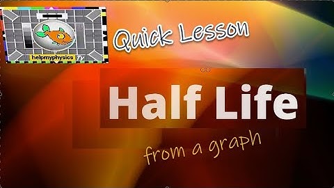 Half Life of a radioactive source from a graph.