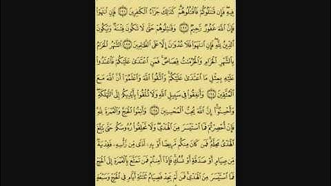 سورة البقرة من الآية (189) إلى الآية (196)