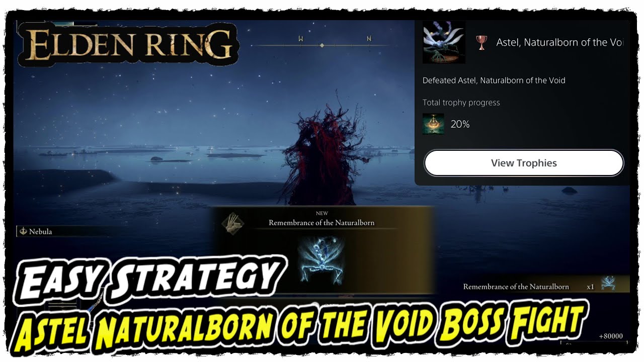 Astel Naturalborn of the Void Boss Fight in Elden Ring (Astel Boss Fight Easy Strategy)