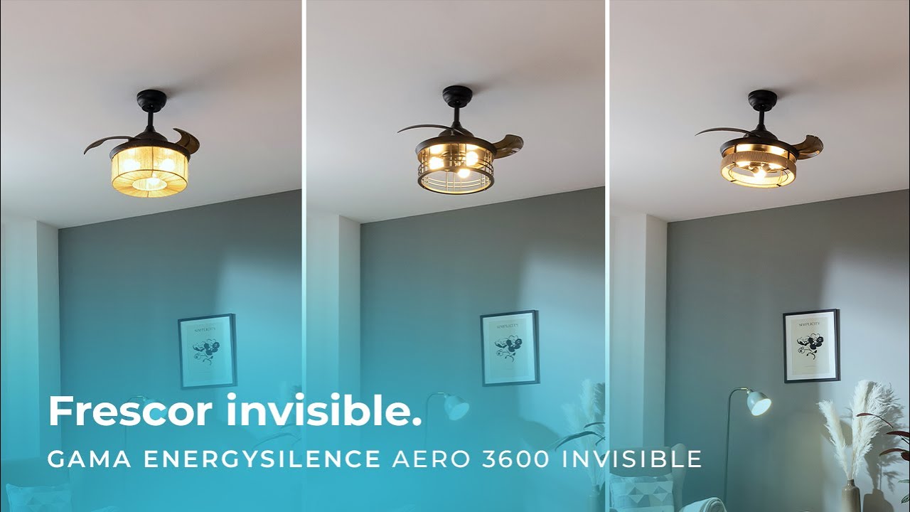 Cecotec 08626 - Ventilador de teto Energysilence Aero 3600 Invisible 25W Metallic Style