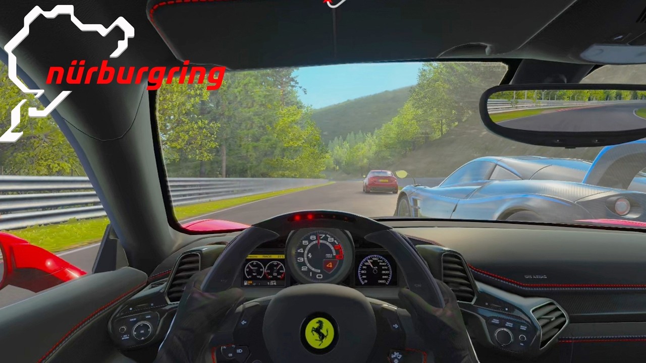 Chasing A Pro Driver Through Traffic On Nürburgring Tourist Layout Simulation