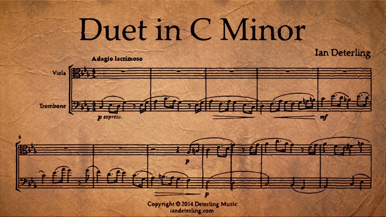 Viola and Trombone Duet in C Minor