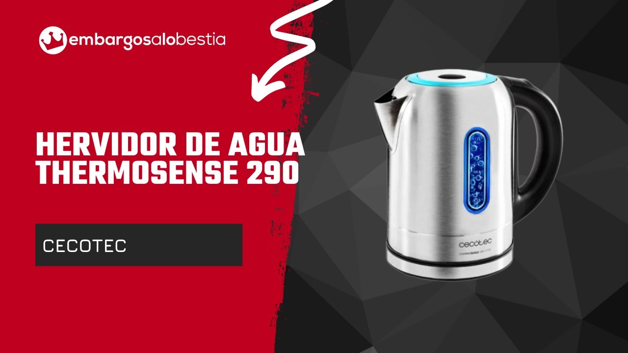 Hervidor de agua eléctrico Cecotec ThermoSense 290 1,7L 2200W inox