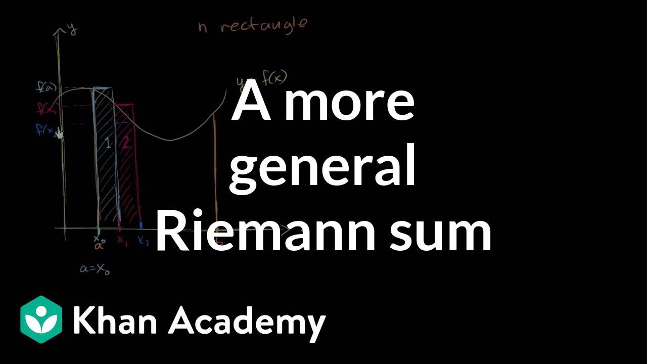 Riemann Sums In Summation Notation Video Khan Academy