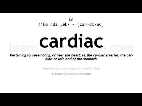 နှလုံး ၏အသံထွက် | Cardiac ၏အဓိပ္ပာယ်