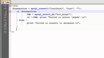 lập trình web: php kết nối với mysql