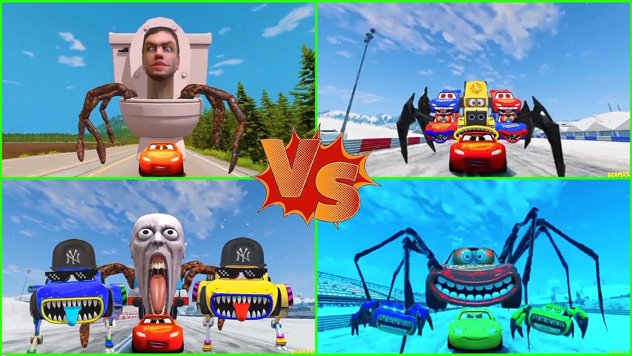 ULTIMATE CAR BATTLE! 🚗🔥 McQueen Eater vs Mega Monster Trucks | GTA 5 FIGHT