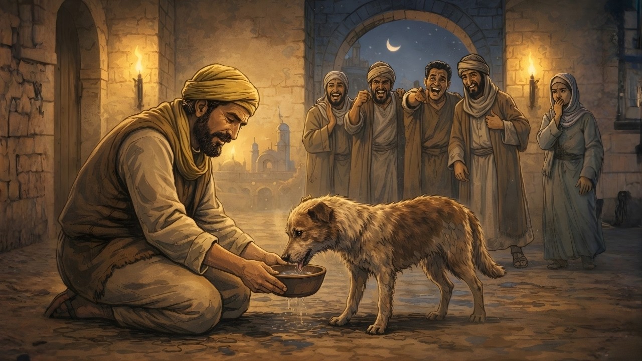 كانوا يسخرون منه لأنه أطعم كلبًا جائعًا… ثم ندموا جميعًا