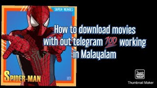 how to download movies with out telegram 💯 working mentioned in Malayalam in on description screenshot 1