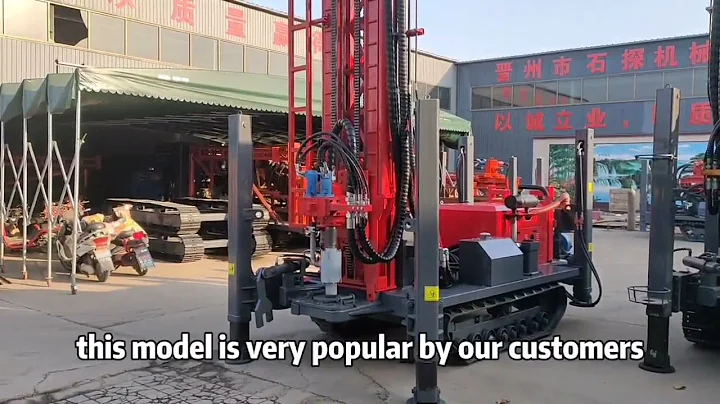 Crawler Mounted Dth Hydraulic Water Well Drilling Rig 200m Diesel Engine Borehole