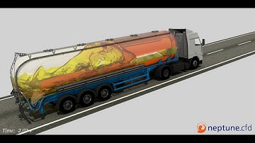 Diesel sloshing in a tank truck