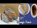 DIY Cara Membuat Pouch/Triangle Pouch/Tutorial &amp; Pattern