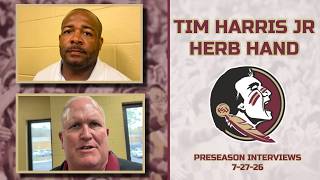 Tim Harris Jr, Herb Hand Preseason Interview 7-27-26 | FSU Football | Florida State Football |