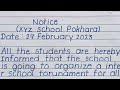 notice writing || notice writing format || notice writing class 12
