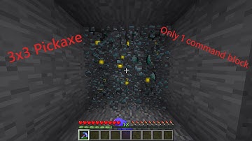 3x3 Mining Pickaxe with only ONE COMMAND BLOCK | Minecraft Vanilla 1.9/1.10/1.11/1.12