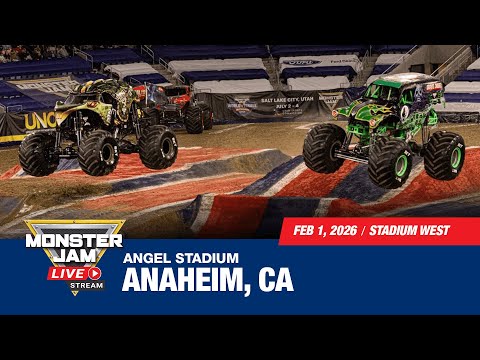 Monster Jam Anaheim CA 2 Full Event Feb 1 2026 Stadium West 