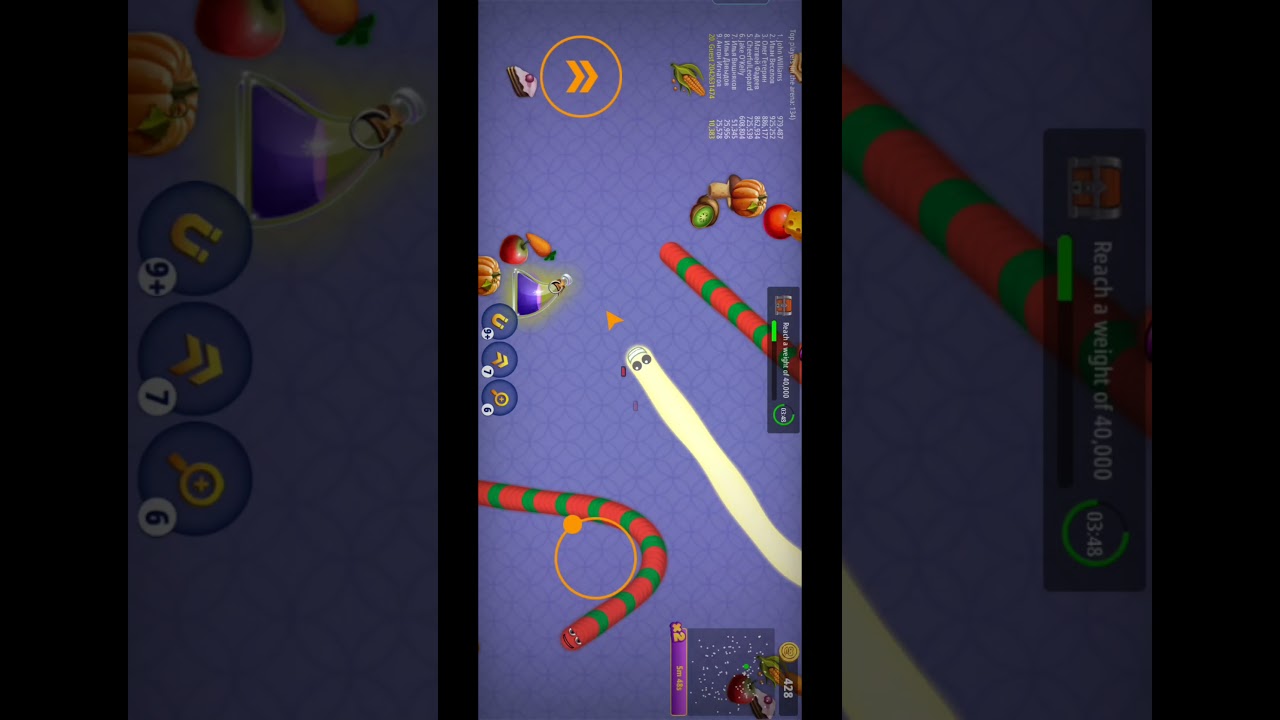 Wormate Gamer India# OGGY# HS Player# Funny gaming WORMS GAMEPLAY And Pro HS# Snake game#