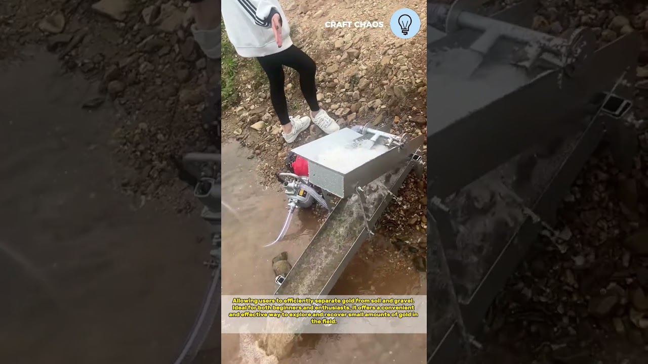 The portable gold panning equipment process