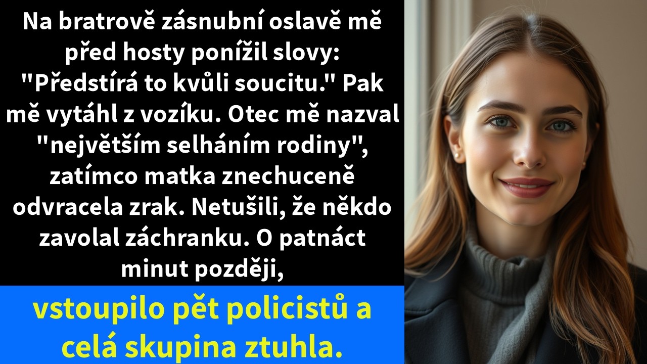 „Není úžasný, jak se zranění objeví přesně ve chvíli, kdy se od ní pozornost odkloní?" zeptal se můj bratr nahlas a všichni hosté na jeho zásnubním večírku se nervózně zasmáli. Stála jsem vedle...