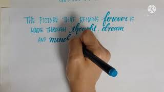 (4) The picture that remains forever is made through thought, dream and mind, not handskill