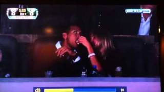 Cameron Diaz feeding Alex Rodriguez popcorn SB 45