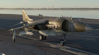 War Thunder - AV-8A HARRIER (US MARINES) cv-59 CARRIER LAUNCH - New Power Patch [Test Flight]