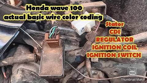 Honda wave 100 actual wire color coding